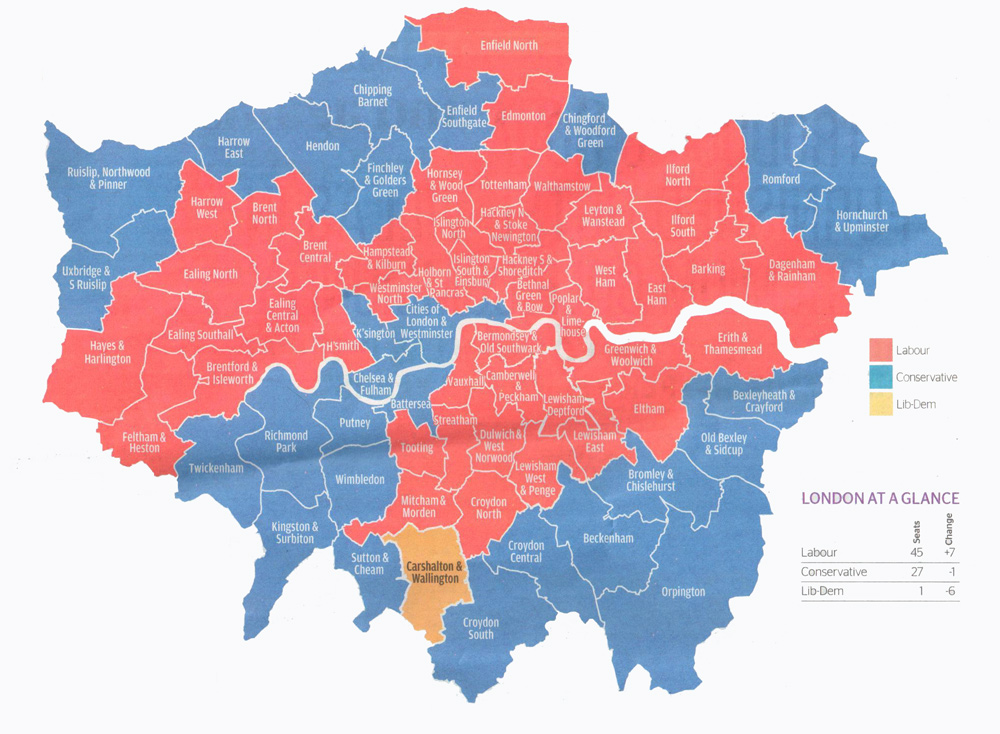 london's political map - elections 2015