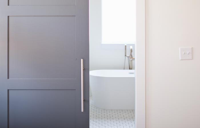 Installing A Pocket Door Without, Can You Use A Pocket Door For Bathroom