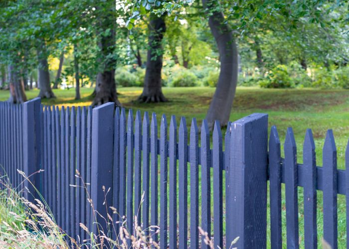 dark coloured fence